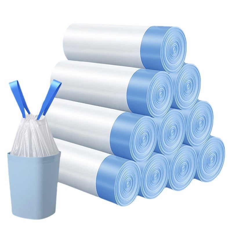 [Quality And Price Selection] Thickened And Enlarged Drawstring Garbage Bags Blue Transparent Color 2 Rolls (50*45Cm) - Image 5